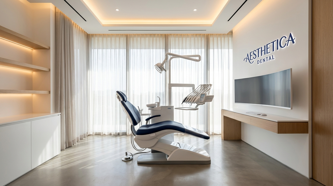 Interior de la clínica dental con tecnología de vanguardia